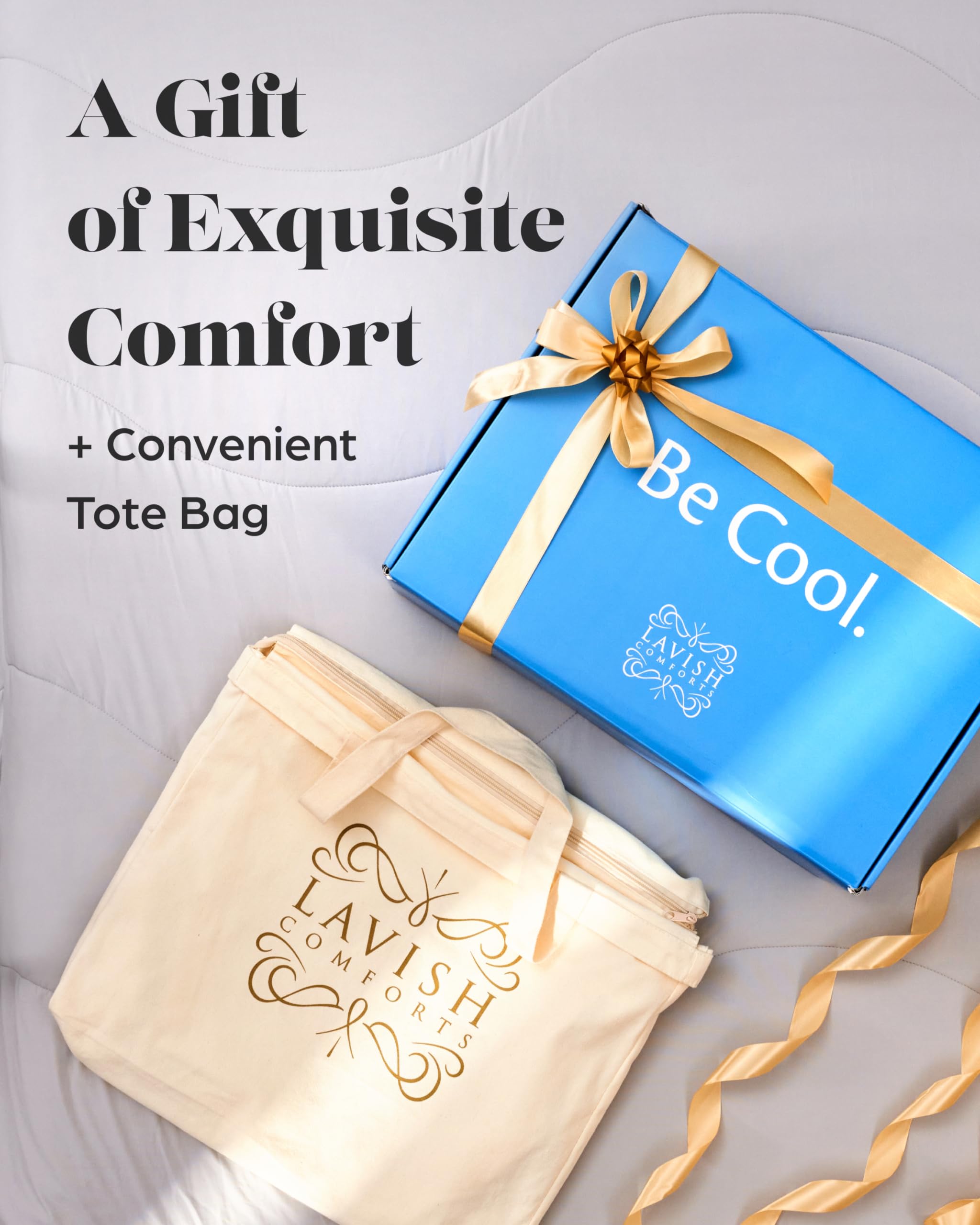 Cooling Comforter Queen Size Luxury Cooling Duvet Ultimate Cooling Comforter for Night Sweats Cool Comforters for Hot Sleepers Ideal Menopause Blanket for Incredible Rest (Queen, Light Grey)