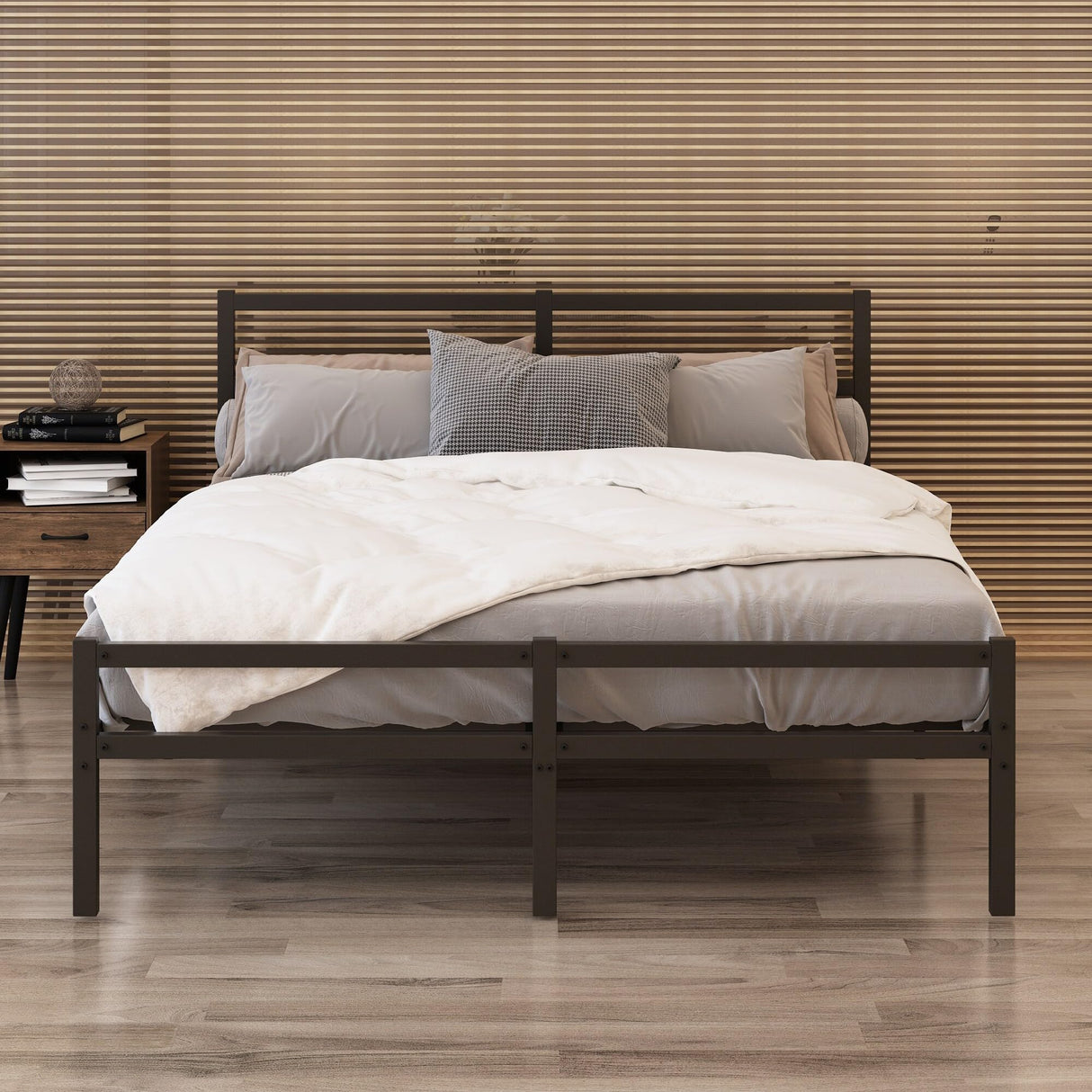 Bed Frame with Headboard Queen