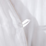 Size 1200 Thread-Count Siberian Goose Down Comforter, 100% Egyptian Cotton, White Stripe, 50Oz