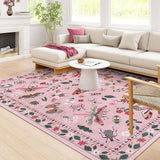 Insect Print Area Rugs 8x10, Non Slip Washable Rugs for Living Room 8x10 Rug, Soft Modern Bedroom Rug 8x10 Under Bed Ultra