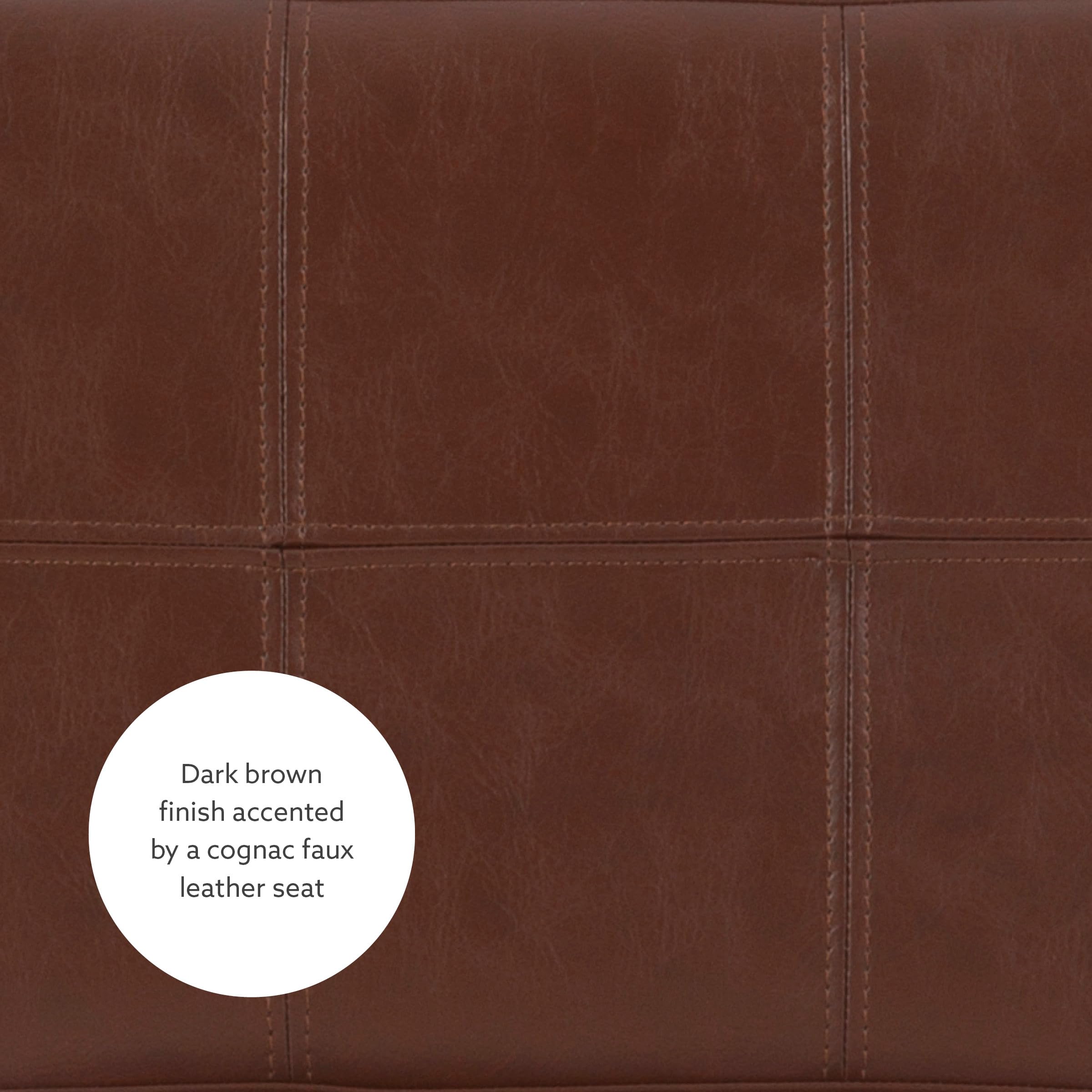 Cognac Backless Counter Stool