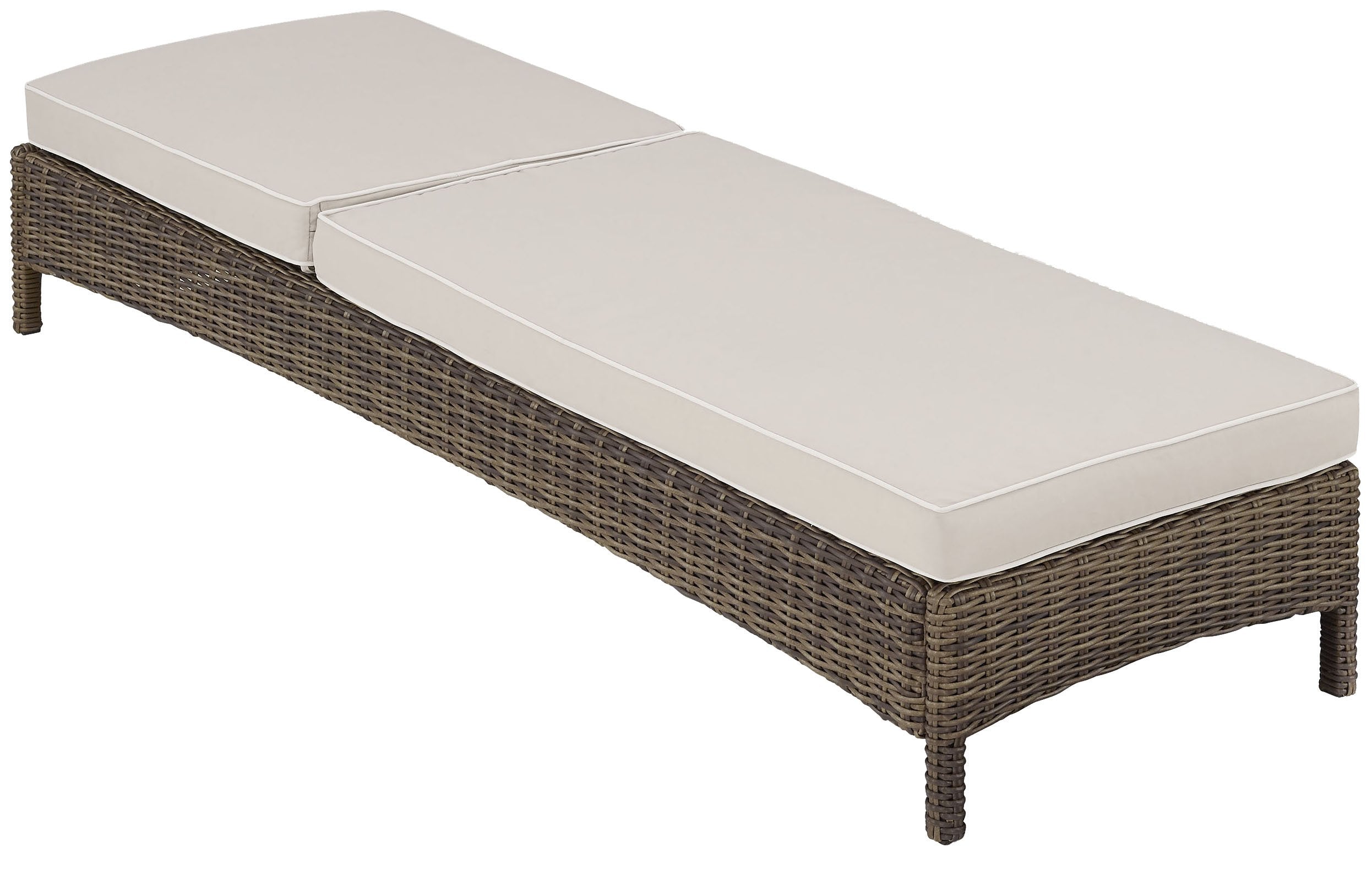 Bradenton Reclining Wicker Outdoor Chaise Lounge Chair for Patio, Deck