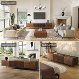 94.48" Mid Century Modern TV Stand with Storage Cabinets