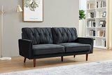 Velvet U shaped Sectional Sofa Couch with Storage Ottoman Convertibel