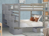 Tall Stairway Bunk Beds Twin over Twin