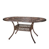 Tucson Cast Aluminum Dining Table, Shiny Copper