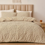 3 Pieces Sherpa Fleece Comforter Set Queen Size, Super Soft & Warm Fluffy Comfy Velvet