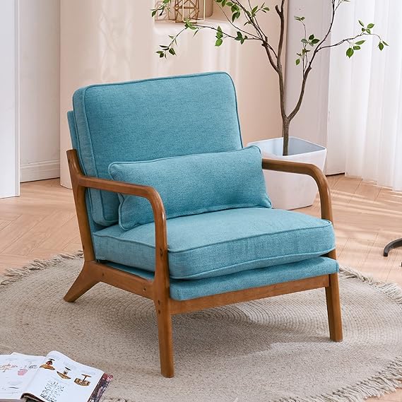 Accent Chair for Living Room, Mid-Century Modern Upholstered Arm chair