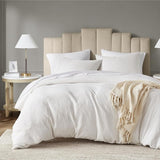 Duvet Cover King - Waffle Weave Textured Soft 3 Pieces Bedding Comforter Cover