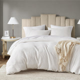 Duvet Cover King - Waffle Weave Textured Soft 3 Pieces Bedding Comforter Cover