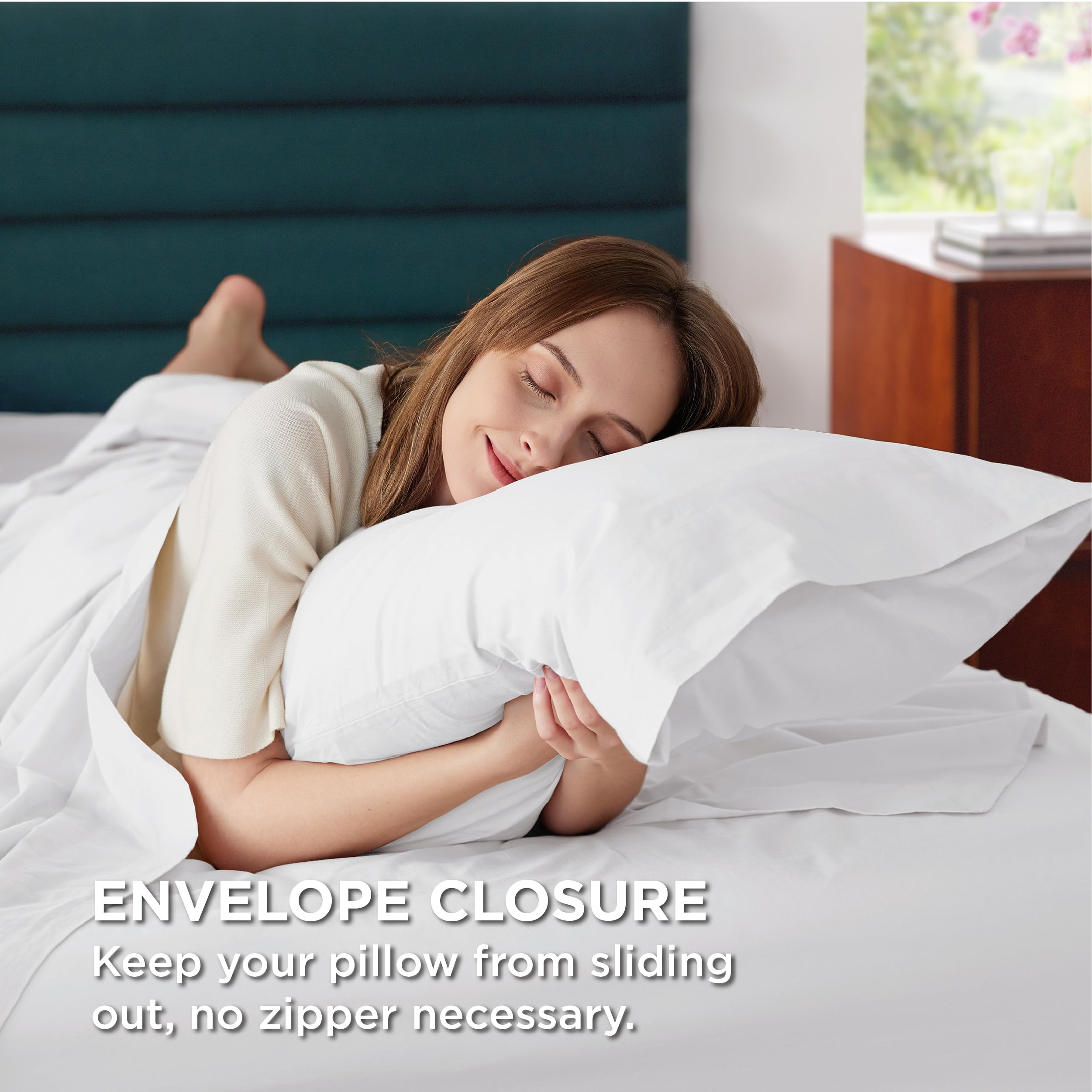 100% Cotton Sheets Queen Size - Soft Percale Sheets