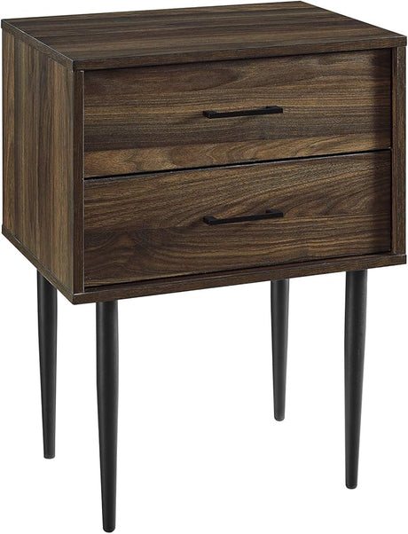 Olivia Modern 2-Drawer Rectangle Nightstand Bedroom Side End Accent Table, 20 Inch