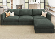 Modular Sectional Couch with Storage Corduroy Sectional Sofa