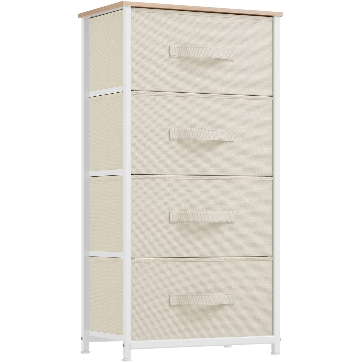 4-Drawer Fabric Dresser, Dresser for Bedroom, Living Room, Hallway, Closet, Sturdy Steel