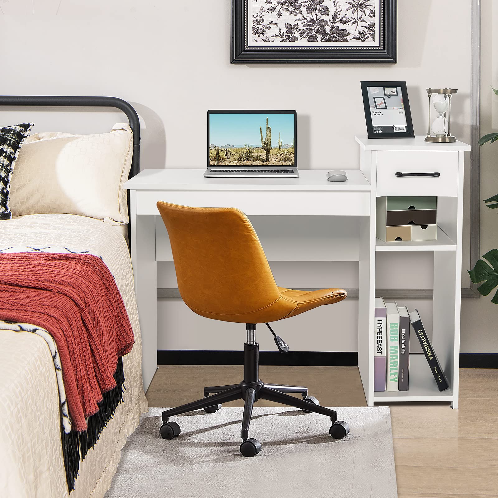 Computer Desk, 40 inch Laptop PC Gaming Table with Drawer
