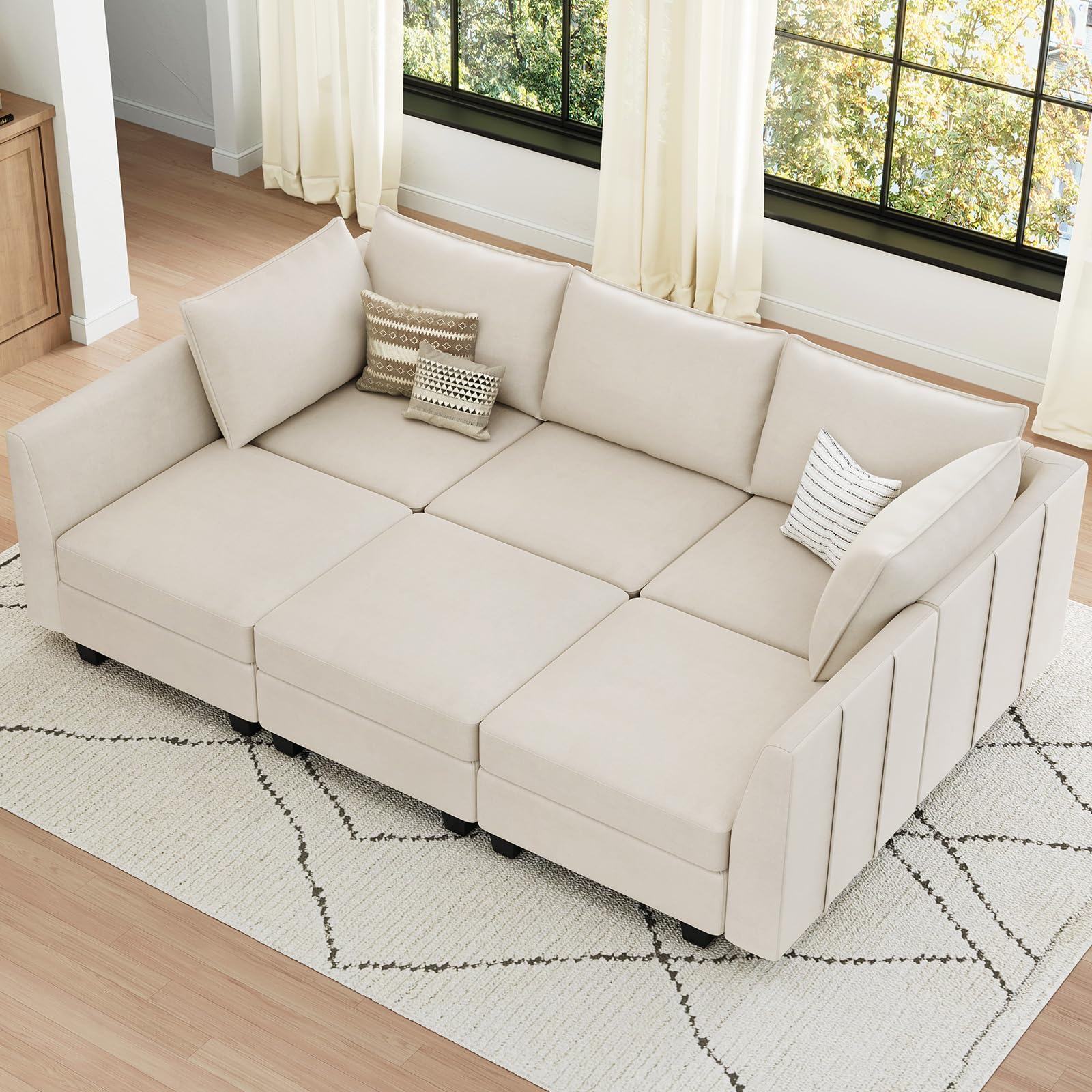 Sofa Sleeper Sectional Couch with Storage Velvet Sofa Bed for Living Room