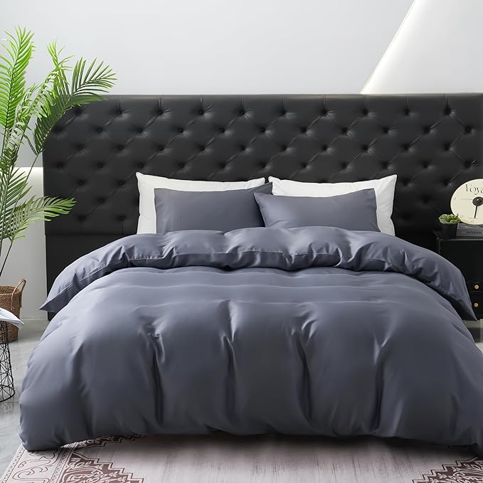 100% Cooling Duvet Cover Queen Rayon Derived from Bamboo Comforter Cover