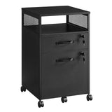 File Cabinet, Mobile Filing Cabinet on Wheels, for Home Office, 2 Lockable Drawers