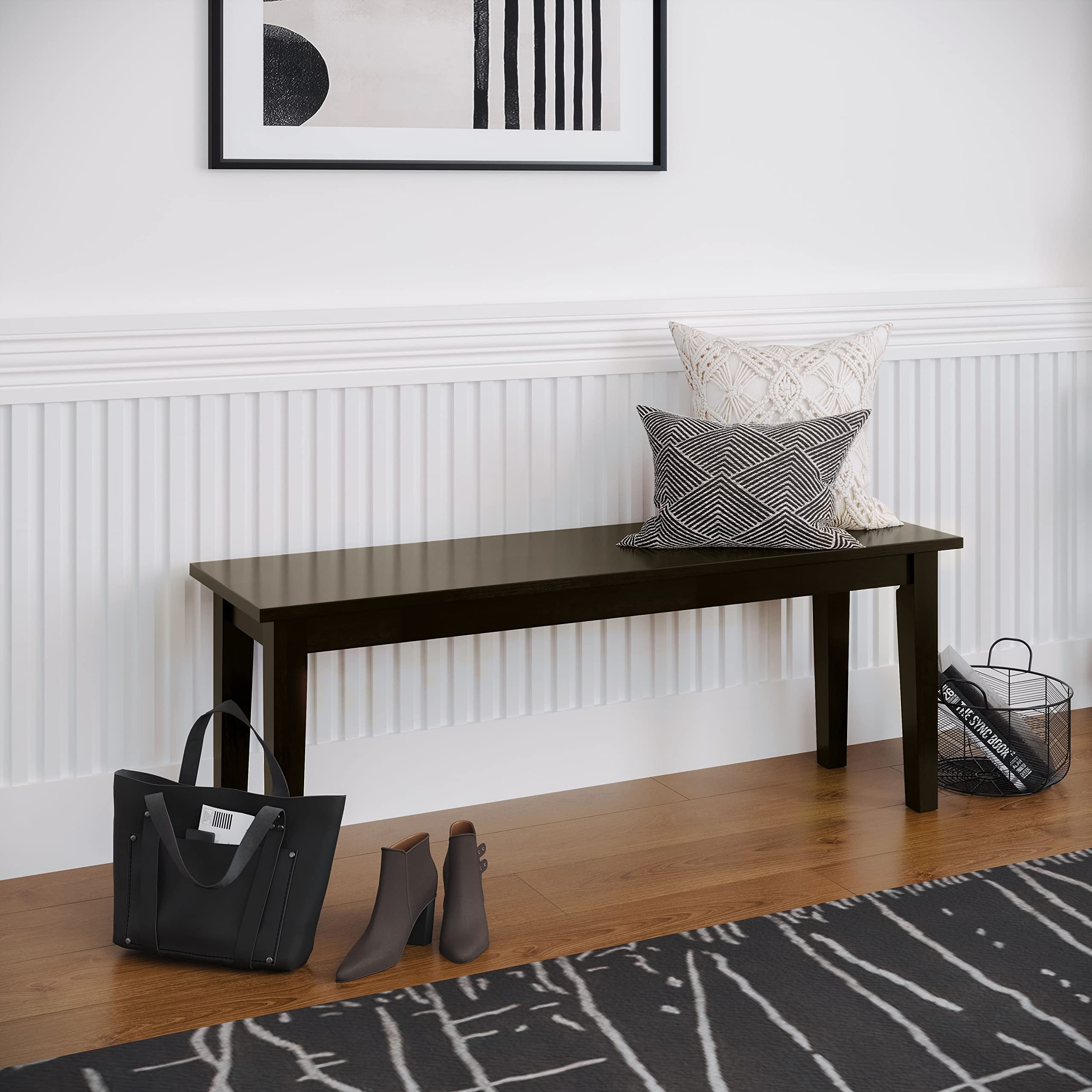 Wood Classic Traditional Modern Dining and Kitchen Bench
