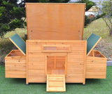 New 69" Wood Hen Chicken Duck Poultry Hutch House Coop Cage