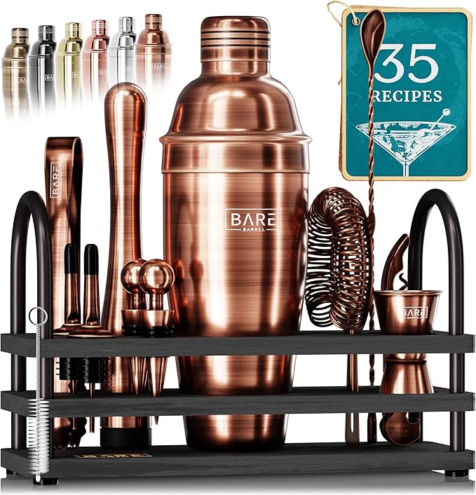 Mixology Bartender Kit Bar Set | 14-Piece Cocktail Shaker Set | Martini Barware Mixing
