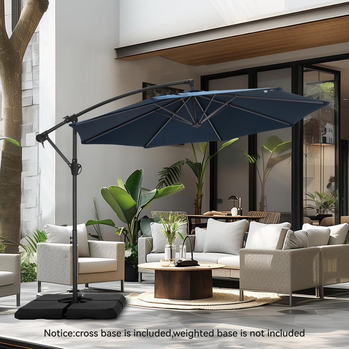 10 ft Cantilever Patio Umbrellas, Offset Hanging Outdoor Umbrella