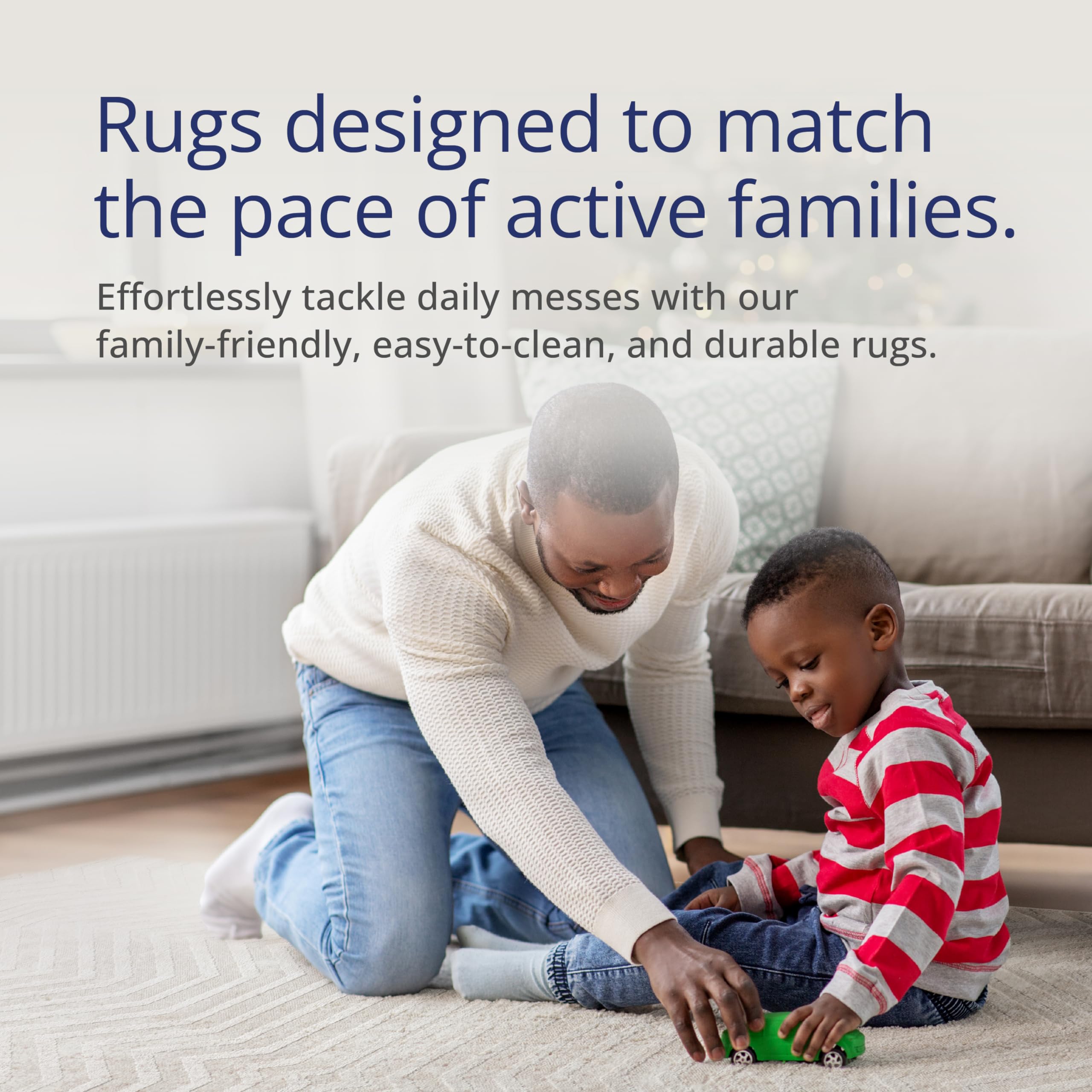 Abani Terra Cream 8' x 10' Area Rug for Living Room, Bedroom - Geometric Lines Pattern - Durable & Easy to Clean