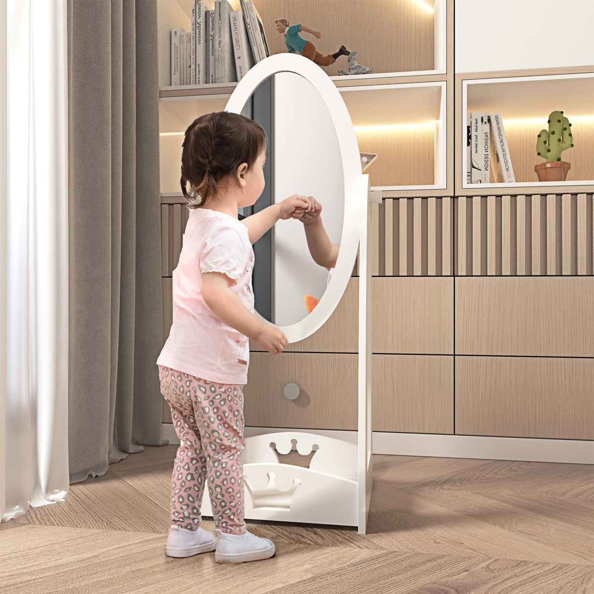 Full Length Mirror for Children, Adjustable to be Viewed from Multiple Angles Dress-up