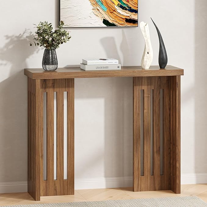 39" Narrow Console Table, Minimalist Entryway Table for Hallway