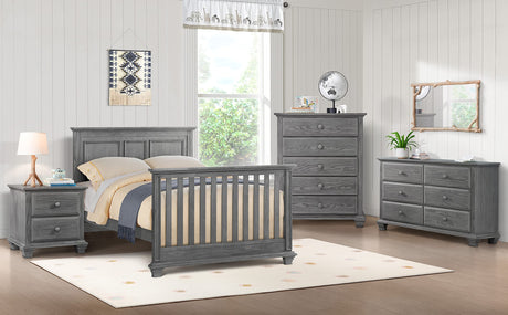 Kenilworth 2 Drawer Nightstand, Graphite Gray