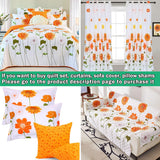 Queen Comforter Set 7 Pieces Reversible Queen Size Comforters for All Season Orange