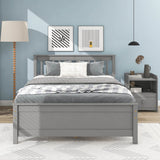 Bedroom Furniture Set with 1 Full Beds Frame & 1 Nightstand, for Boys Girls