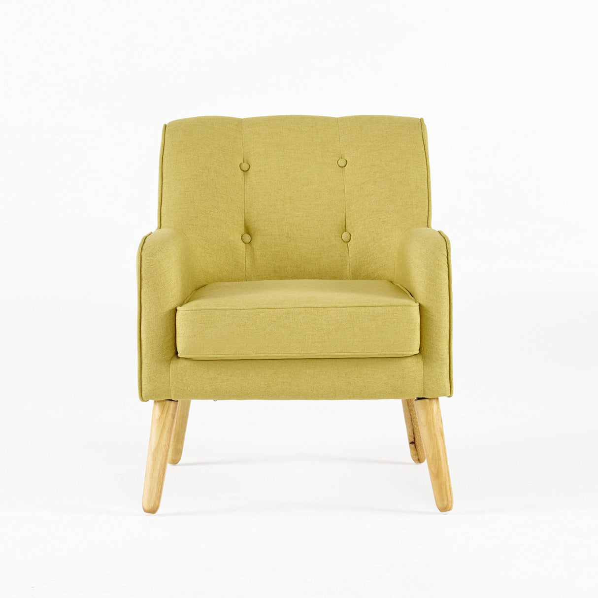 Knight Home Felicity Mid-Century Fabric Arm Chair, Wasabi