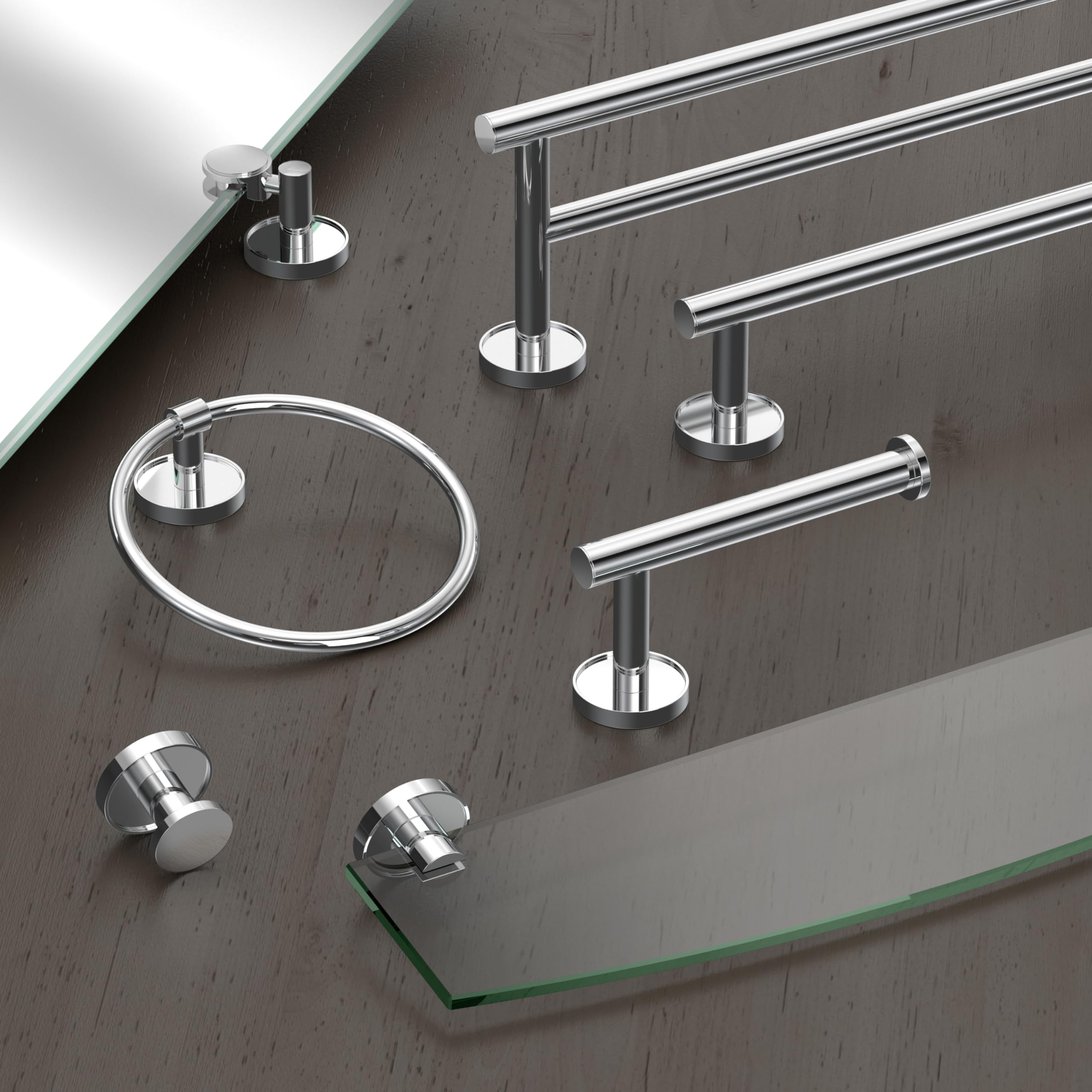 5559SM Sky Frameless Rectangle Mirror, Chrome