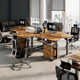 ERGONOMIC Standing Desk with Keyboard Tray, Computer Desk, 61" L Shaped Electric Adjustable Height