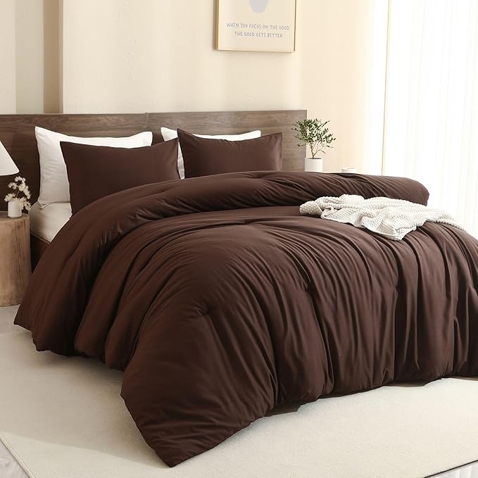 Classic Pure White Comforter Queen Size, 3 Pieces Boho Comforter Set, Lightweight Solid