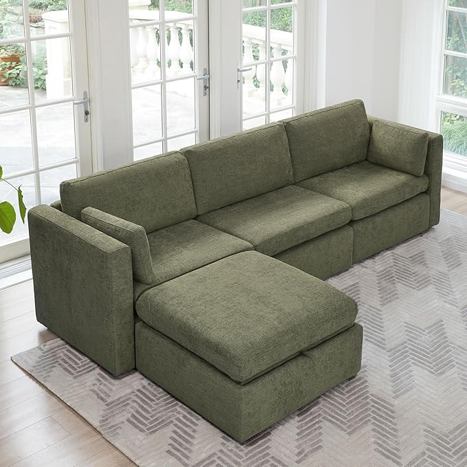 Oversized Modular Sectional Sofa Set, FSC Certified Extra Large L Shaped Couch