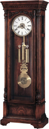 Perlman Floor Clock II, Wood Finish & Adjustable Levelers with Cable-Driven