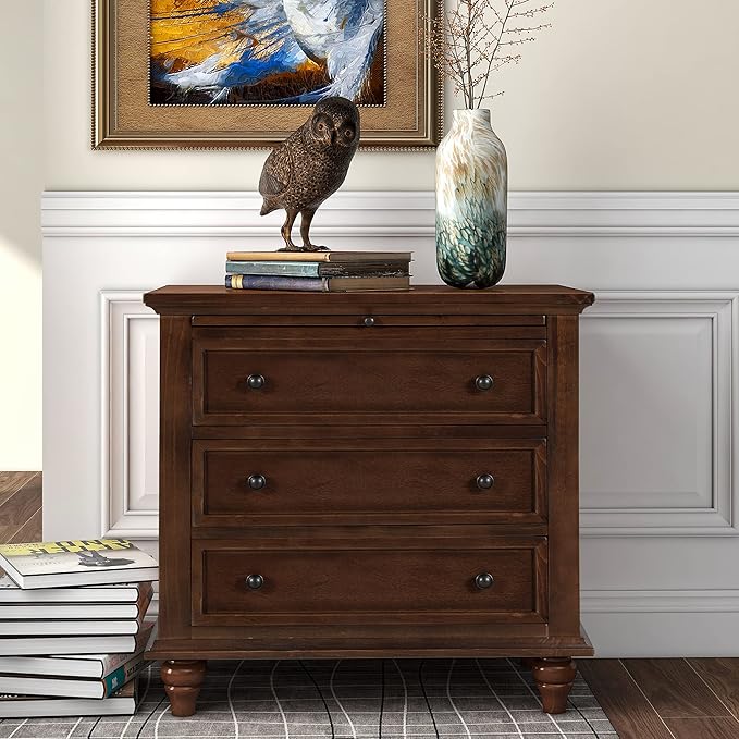 3-Drawer Nightstand,Modern Bedside Table for Bedroom