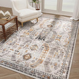 9x12 Area Rugs for Living Room,Ultra-Thin Washable Rug, Non-Slip Lightweight Foldable