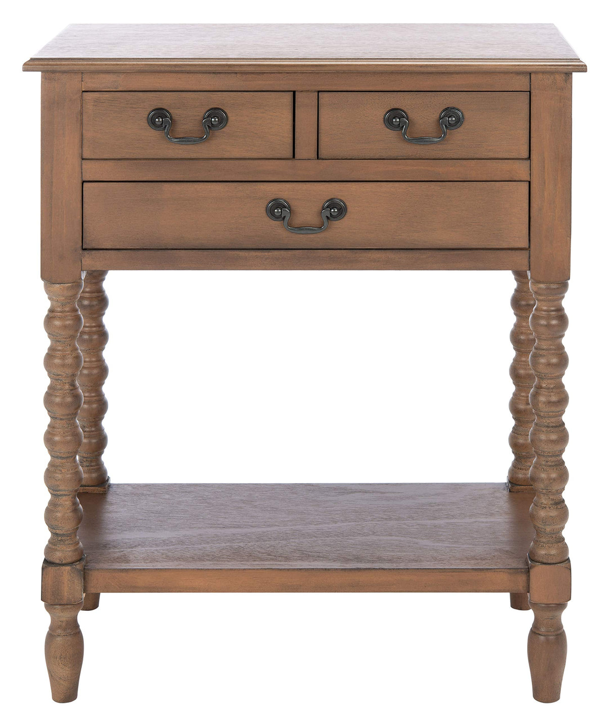 Home Collection Athena Brown 3-Drawer Console Table, 0