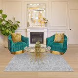 Modern Solid Ivory White Area Rug 5' x 8' - Indoor Outdoor Bohemian Accent