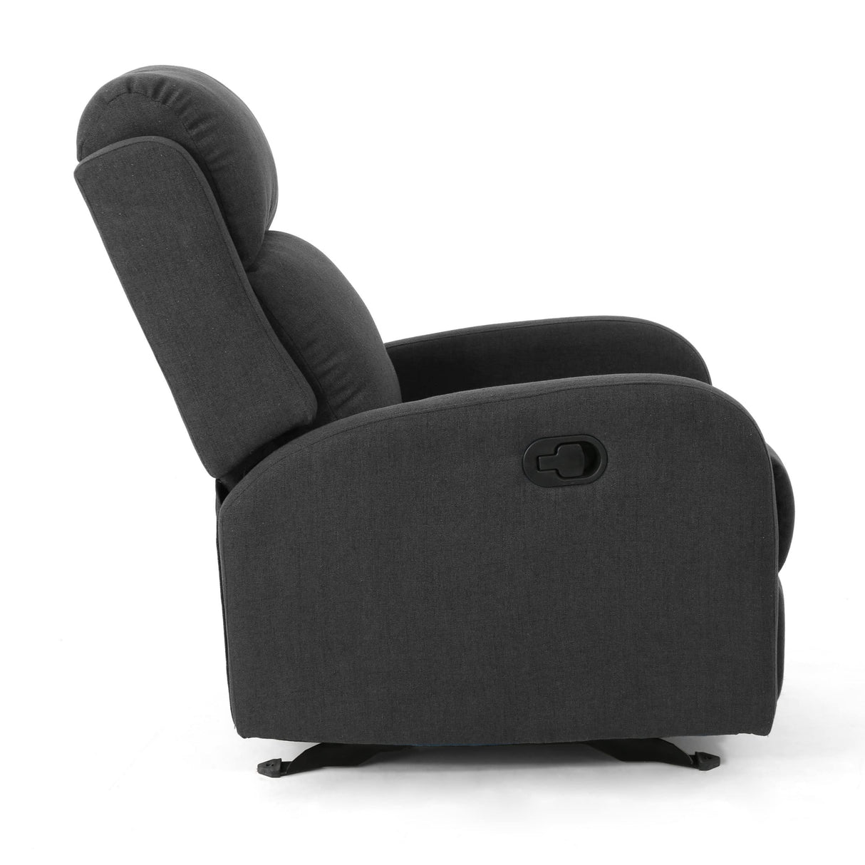 Knight Home Avaa Recliner, Dark Grey + Black