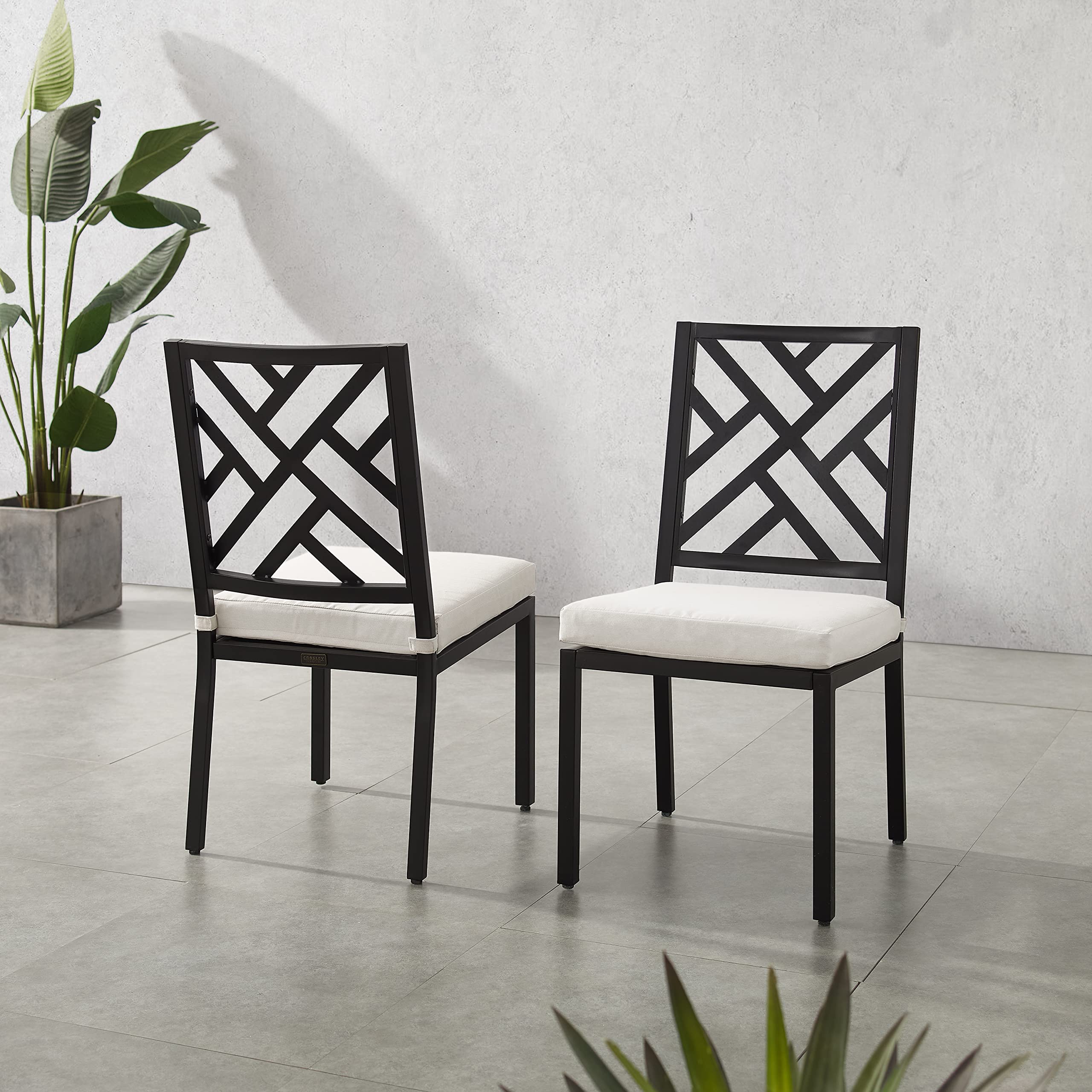 Locke 2-Piece Outdoor Chair Set, Dining Patio Chairs for Deck, Backyard