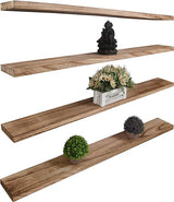 Wood Floating Shelves for Wall Decor, Rustic Wall Shelves for Bedroom Bathroom Kitchen