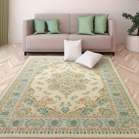 Rugs Alfombras Oriental Traditional 8x10 Non-Skid (Non-Slip) Low Profile Pile Rubber