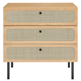 Modway Chaucer Dresser, 3-Drawer Chest, Oak