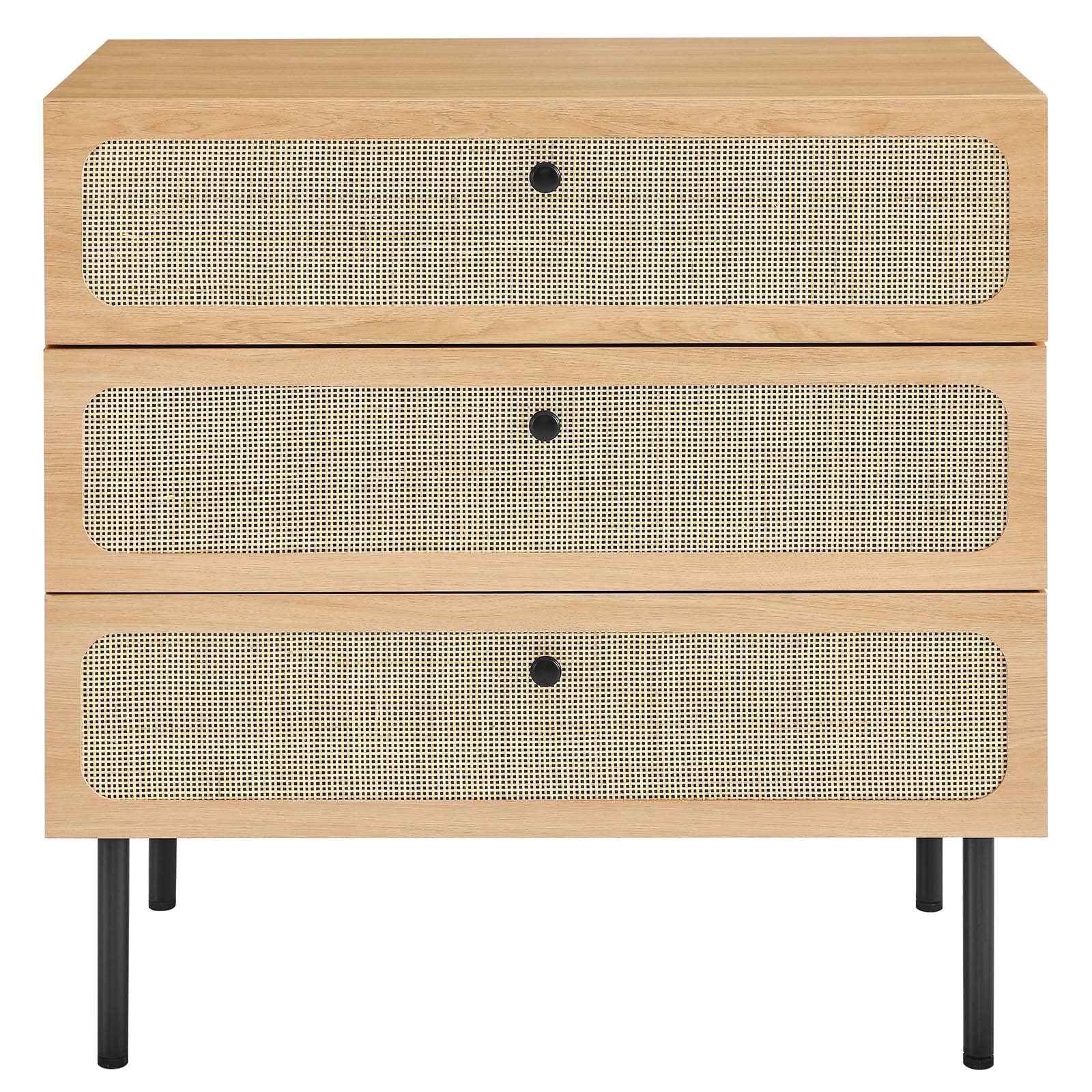 Modway Chaucer Dresser, 3-Drawer Chest, Oak