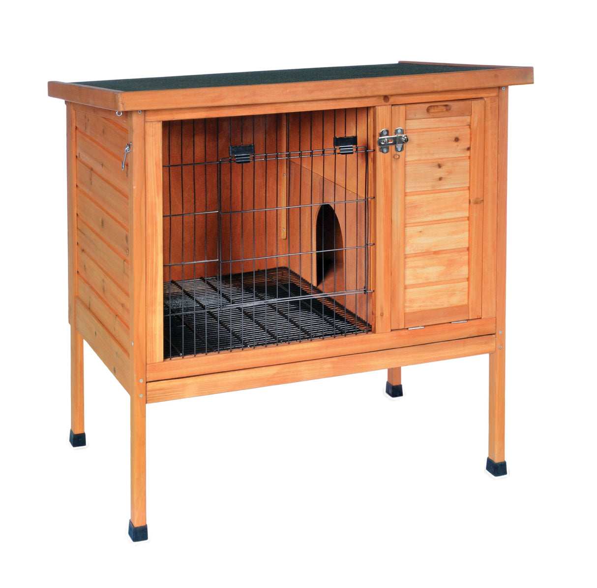 Stained Wood Prevue Pet Products Small 460 Rabbit Hutch, 36.0" L x 24.0" W x 35.5" H