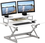 36-Inch Height Adjustable Standing Desk Sit to Stand Riser Converter Workstation